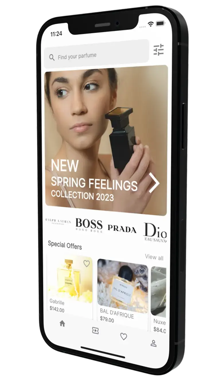 Branded app for a perfume company